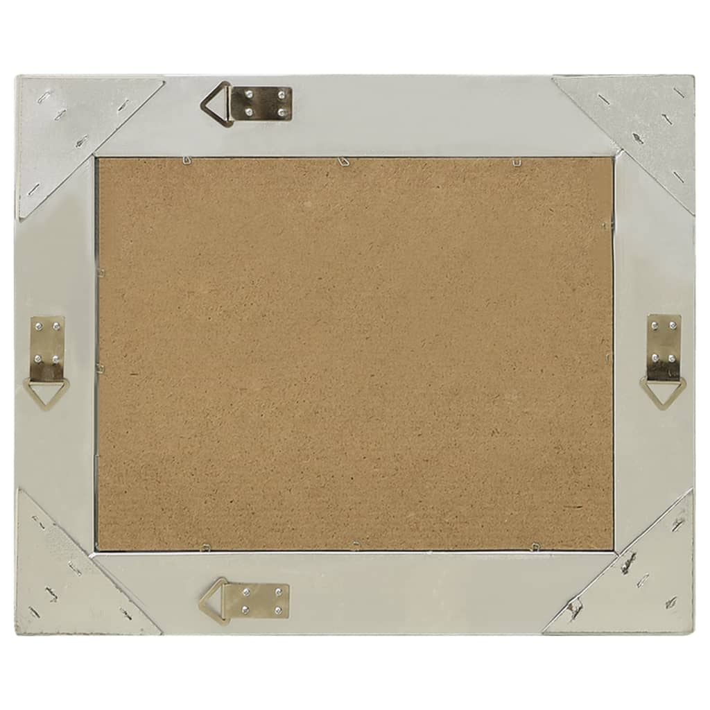 Wandspiegel barok stijl 60x40 cm zilverkleurig