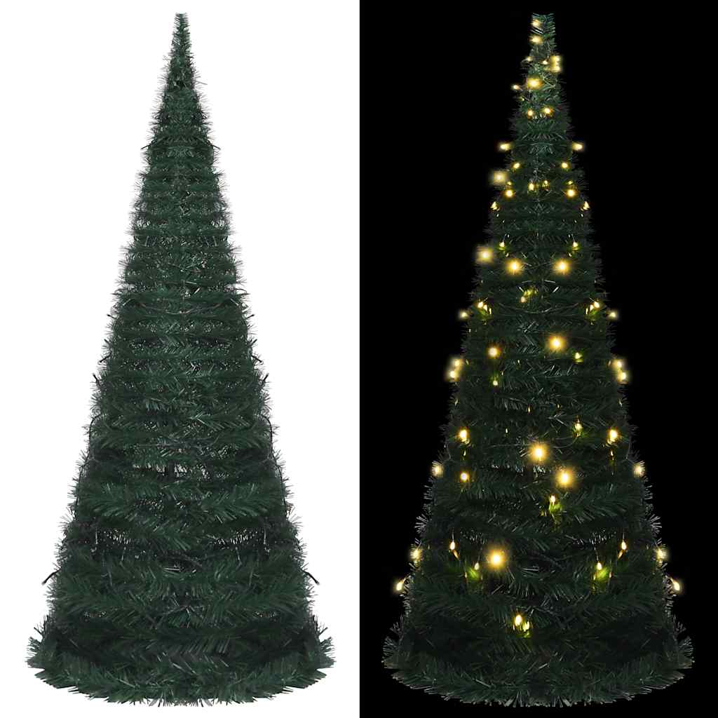 Kunstkerstboom met verlichting pop-up 210 cm groen