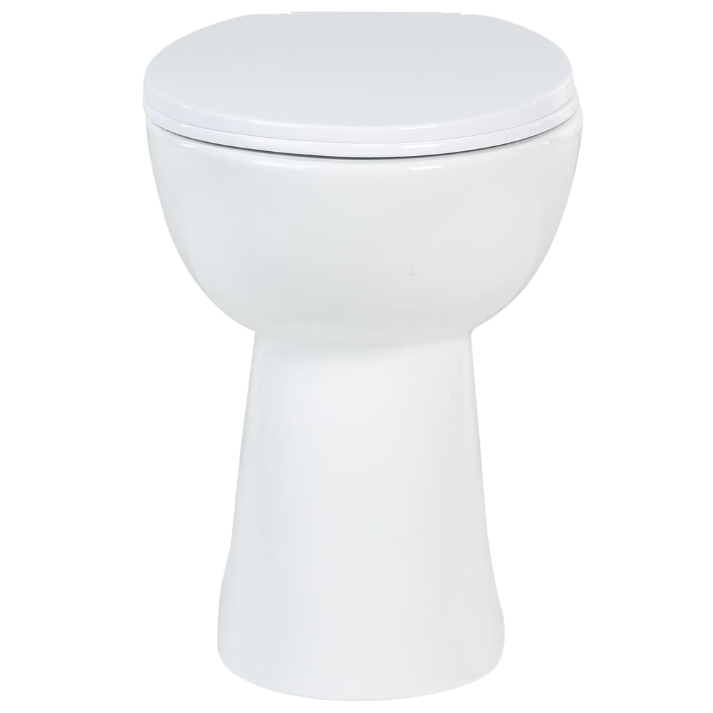 Toilet verhoogd 7 cm soft-close randloos keramiek wit