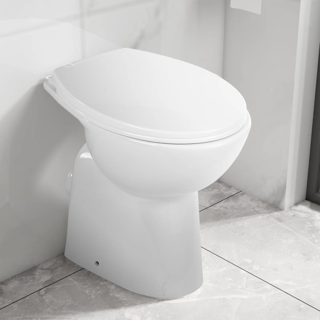 Toilet verhoogd 7 cm soft-close randloos keramiek wit