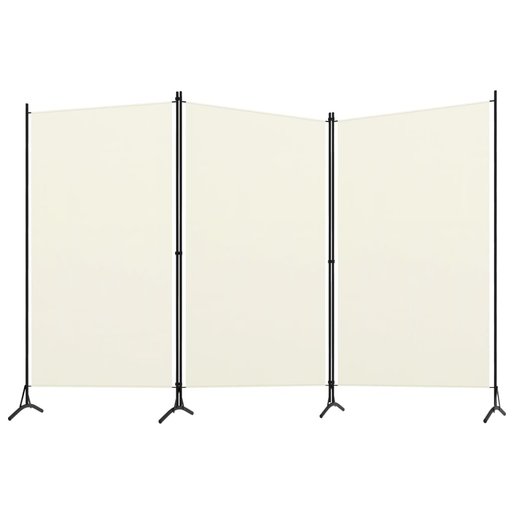 Kamerscherm Met 3 Panelen Wit 260 x 180 cm Crème