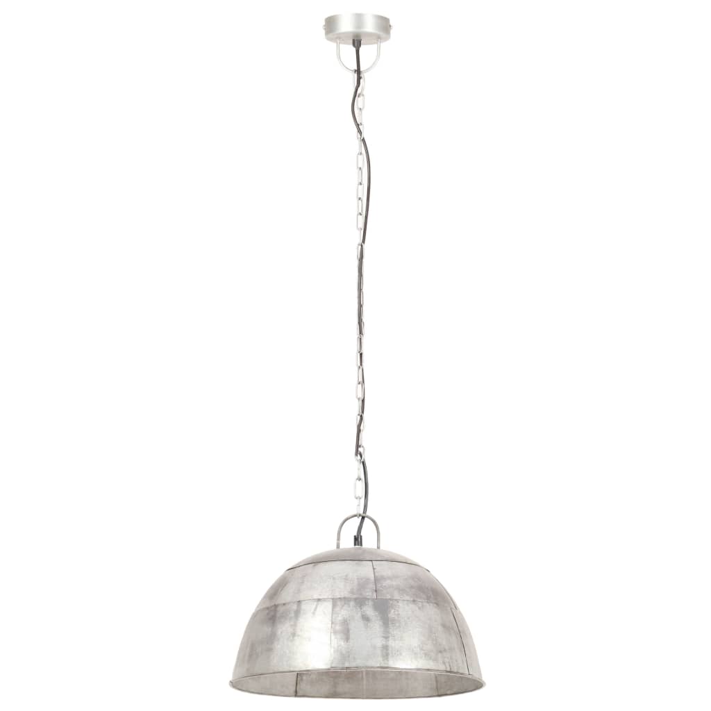 Hanglamp industrieel vintage rond 25 W E27 41 cm zilverkleurig