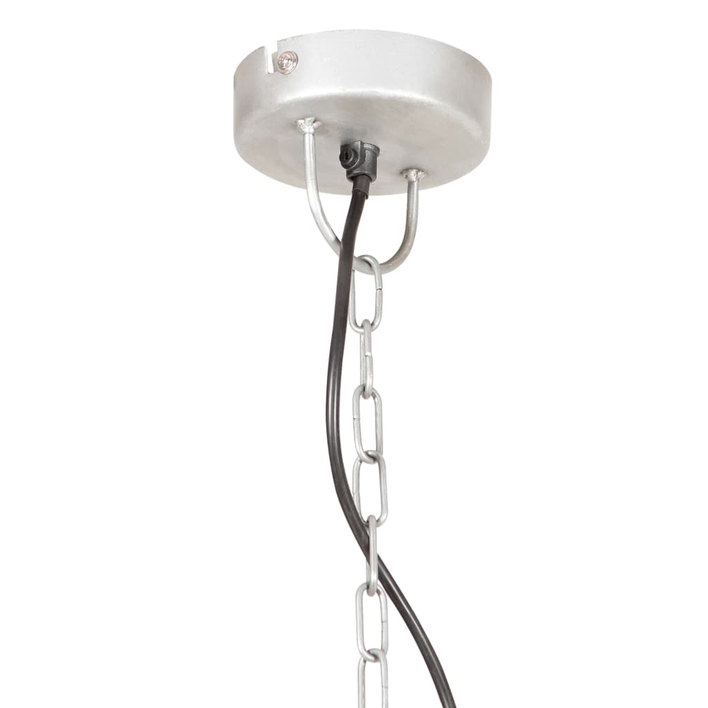 Hanglamp industrieel vintage rond 25 W E27 41 cm zilverkleurig