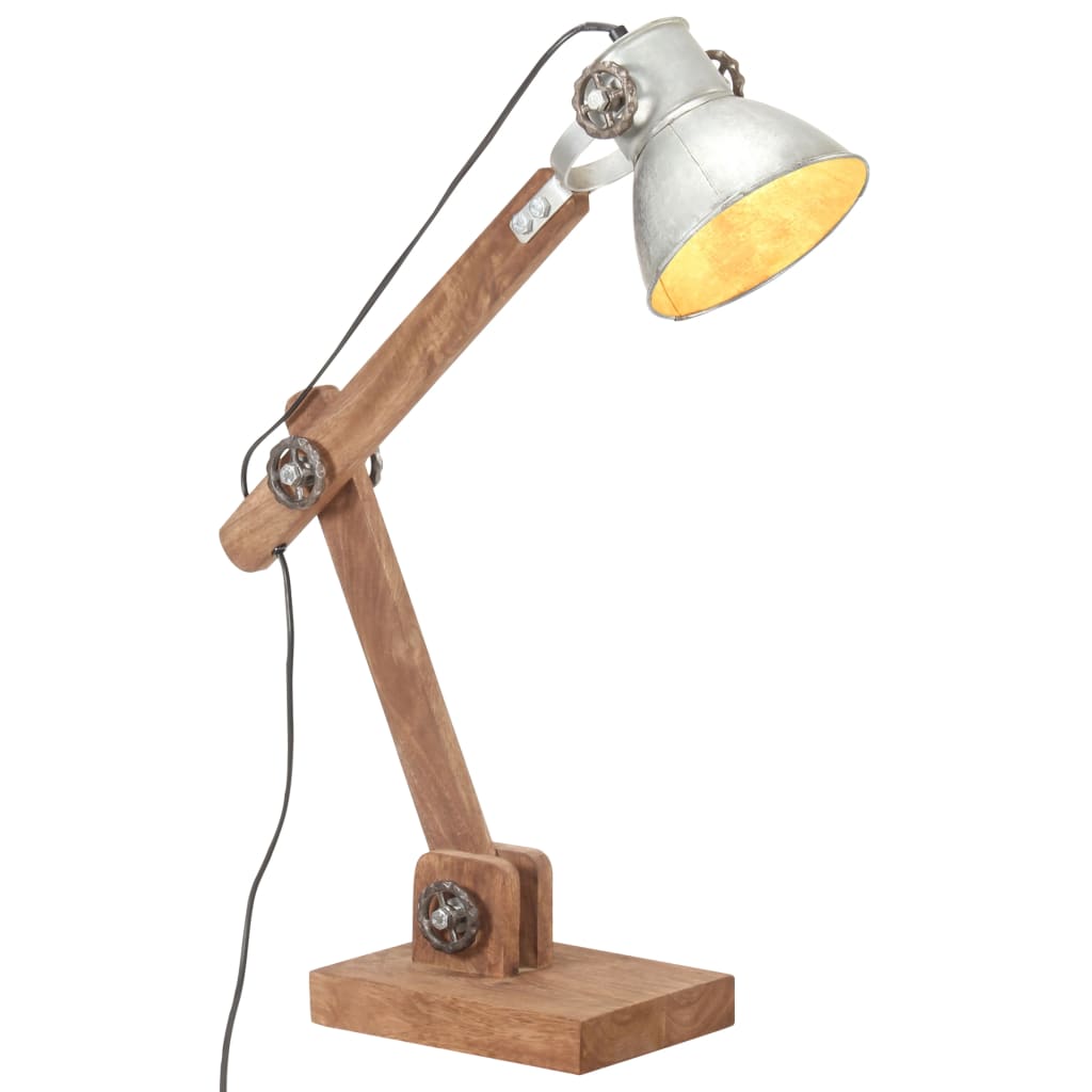 Bureaulamp Industrieel Rond E27 58X18X90 Cm Zilverkleurig Groen