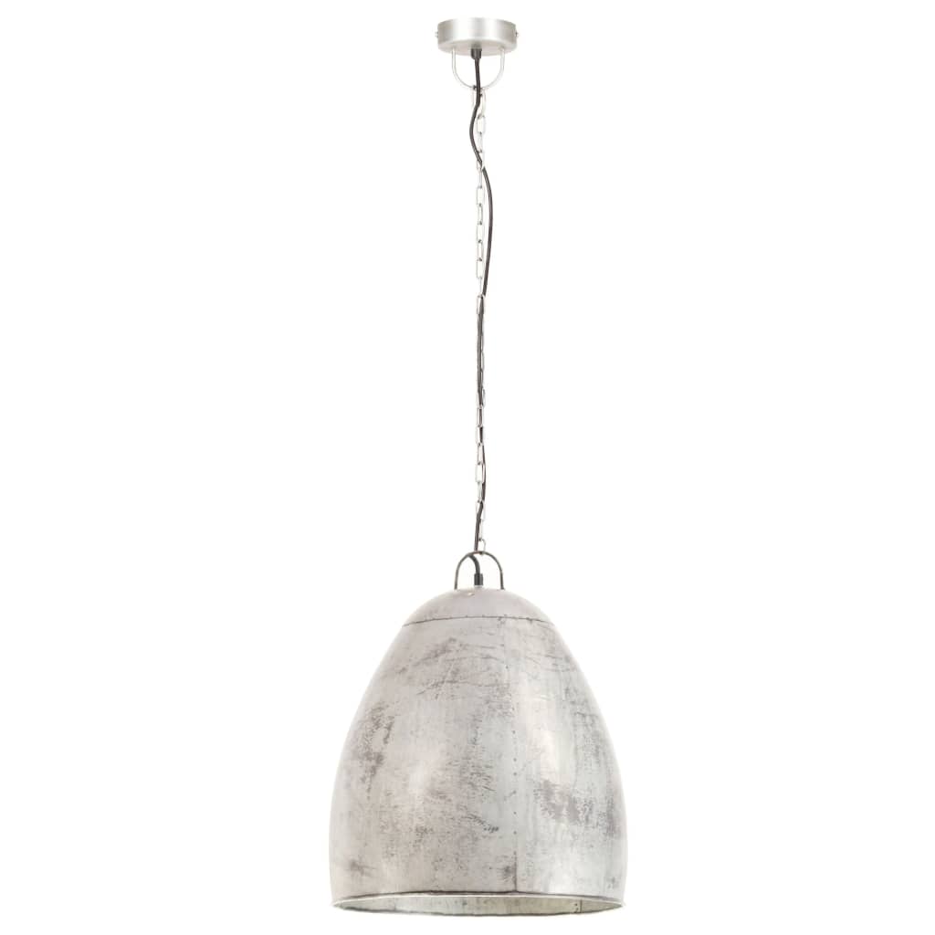 Hanglamp industrieel rond 25 W E27 42 cm zilverkleurig