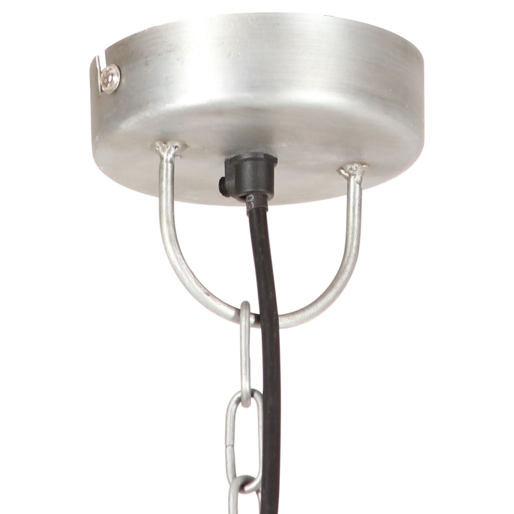 Hanglamp industrieel rond 25 W E27 42 cm zilverkleurig