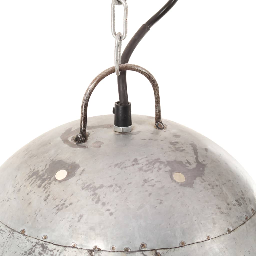 Hanglamp industrieel rond 25 W E27 42 cm zilverkleurig