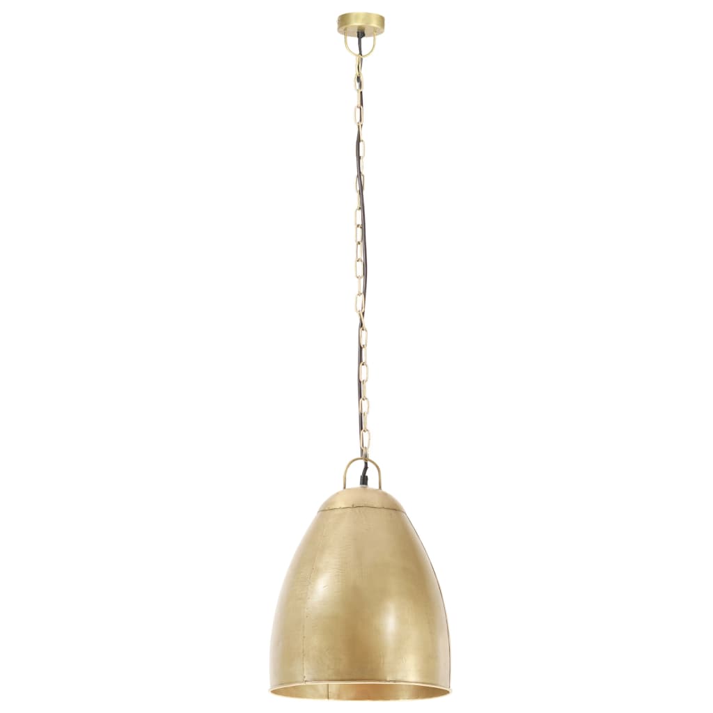 Hanglamp industrieel rond 25 W E27 32 cm messingkleurig