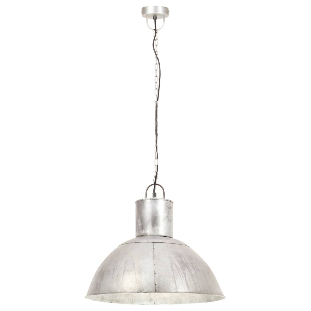 Hanglamp rond 25 W E27 48 cm zilverkleurig