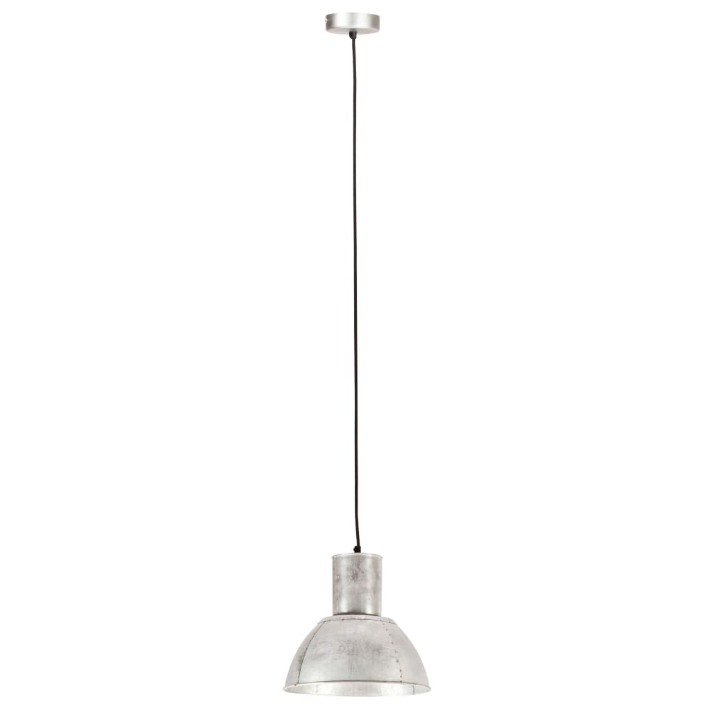 Hanglamp rond 25 W E27 28,5 cm zilverkleurig