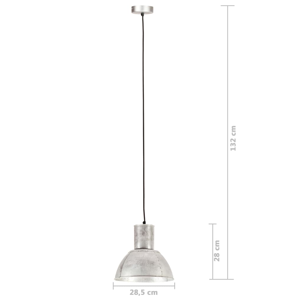 Hanglamp rond 25 W E27 28,5 cm zilverkleurig