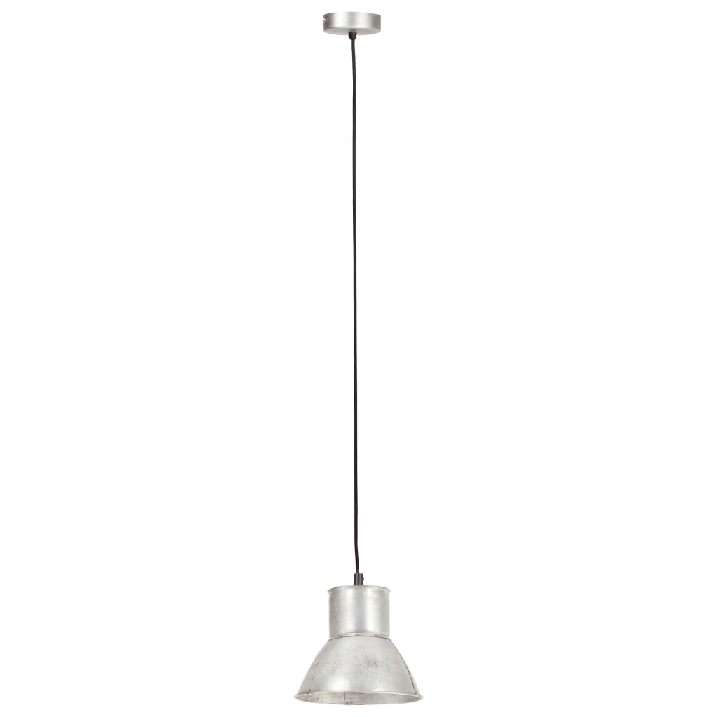 Hanglamp rond 25 W E27 17 cm zilverkleurig