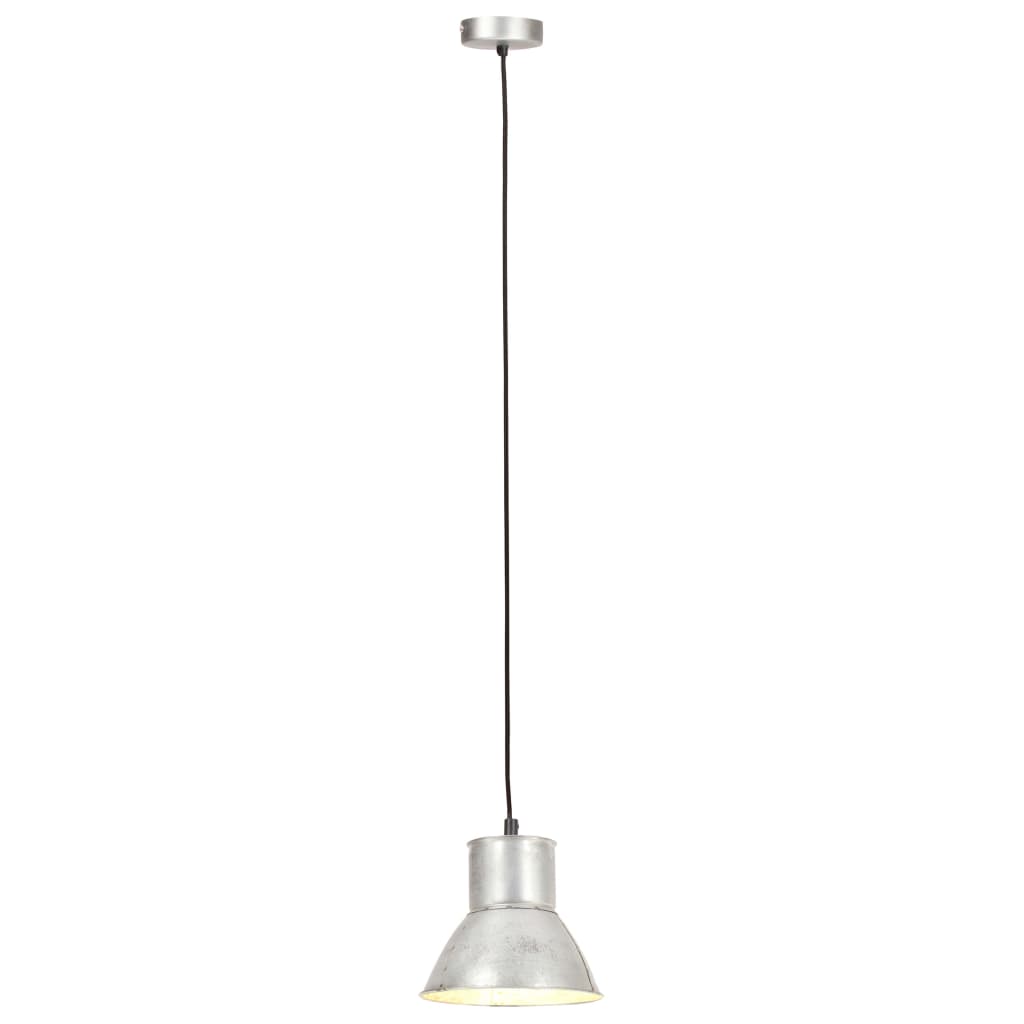 Hanglamp rond 25 W E27 17 cm zilverkleurig