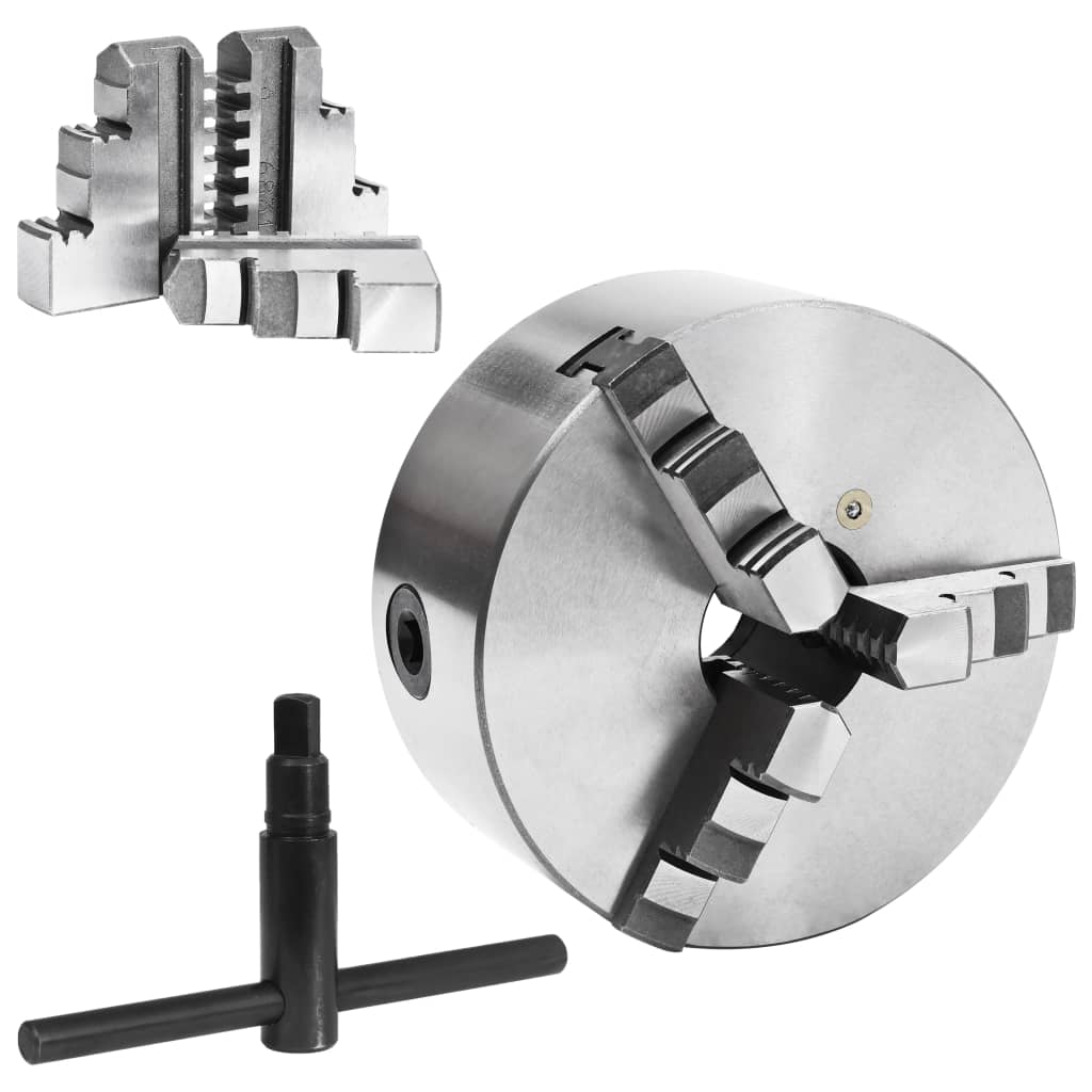 Klauwplaat met 3 bekken zelfcentrerend 160 mm staal