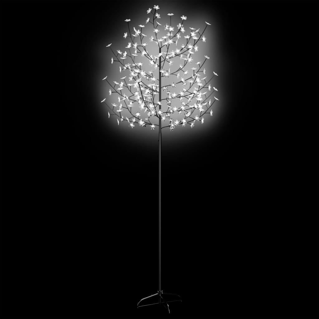 Kerstboom 220 LED's koudwit licht kersenbloesem 220 cm