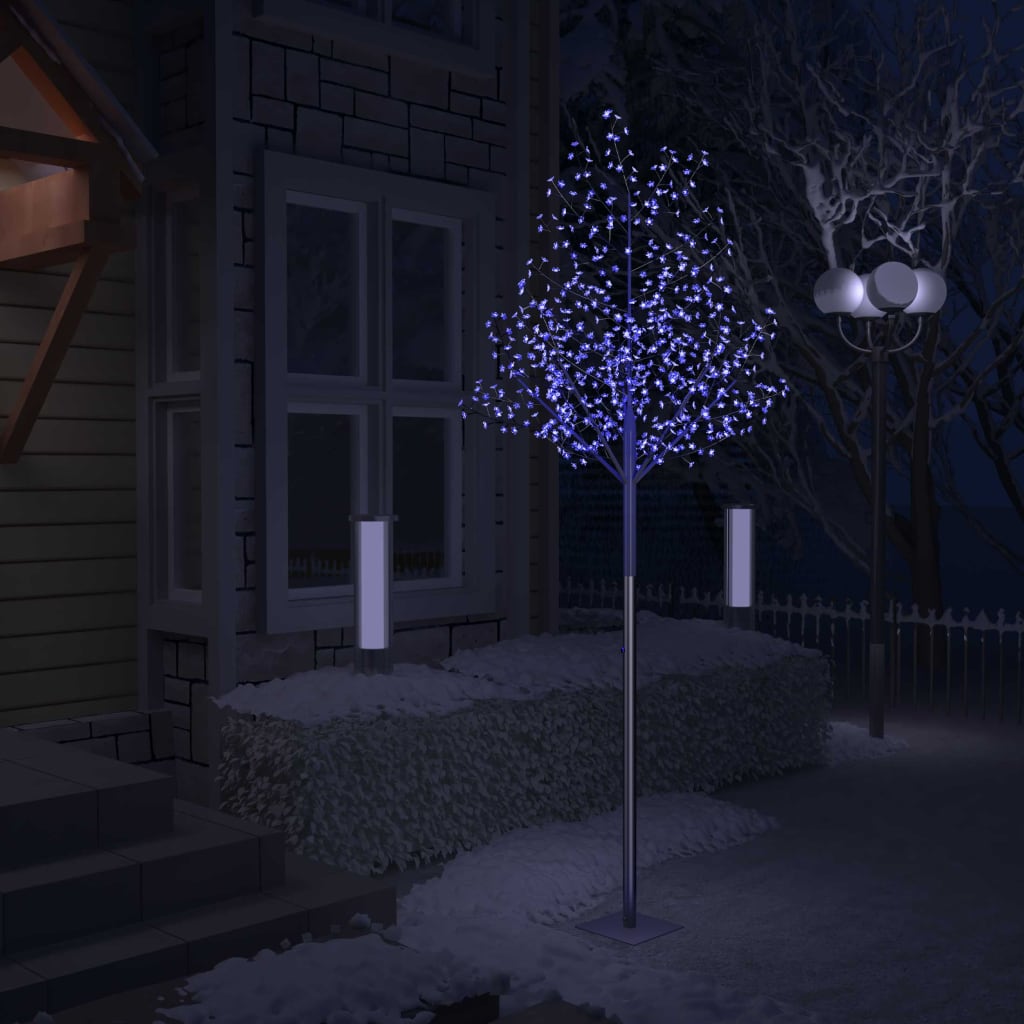 Kerstboom 600 LED's blauw licht kersenbloesem 300 cm