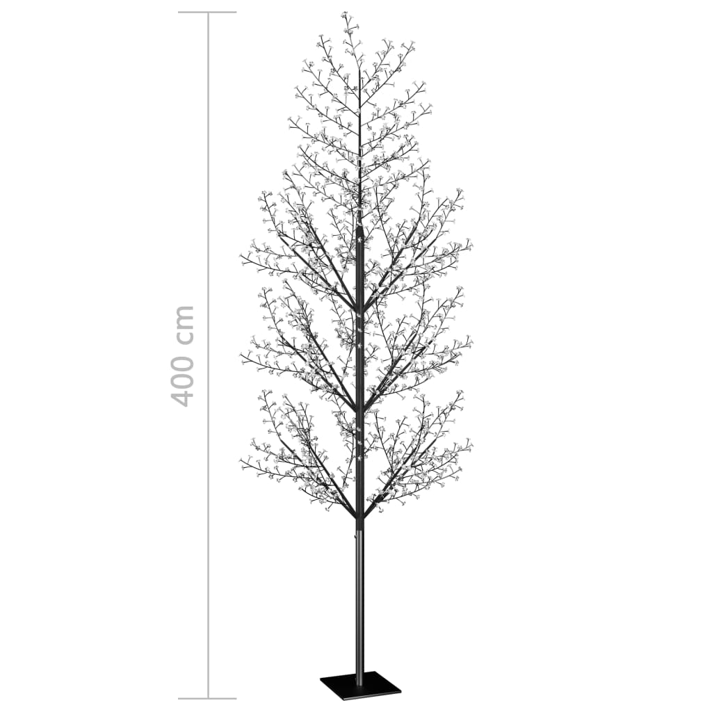 Kerstboom 1200 LED's blauw licht kersenbloesem 400 cm