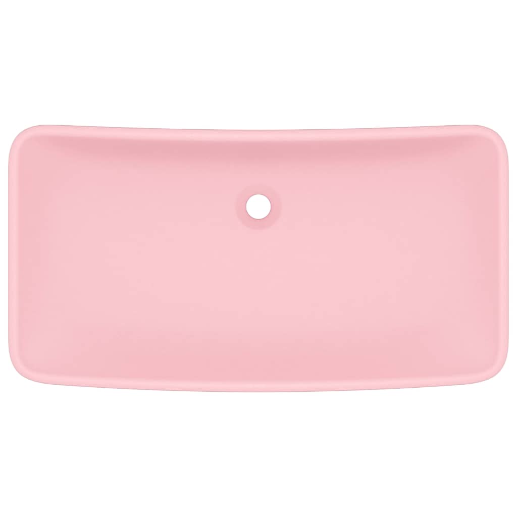 Wastafel Rechthoekig 71X38 Cm Keramiek Matroze matte pink