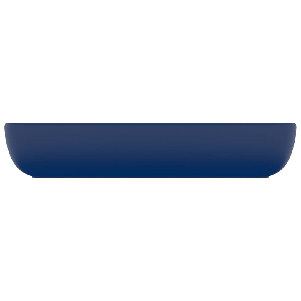 Wastafel Rechthoekig 71X38 Cm Keramiek Mat Donkerblauw matte dark blue