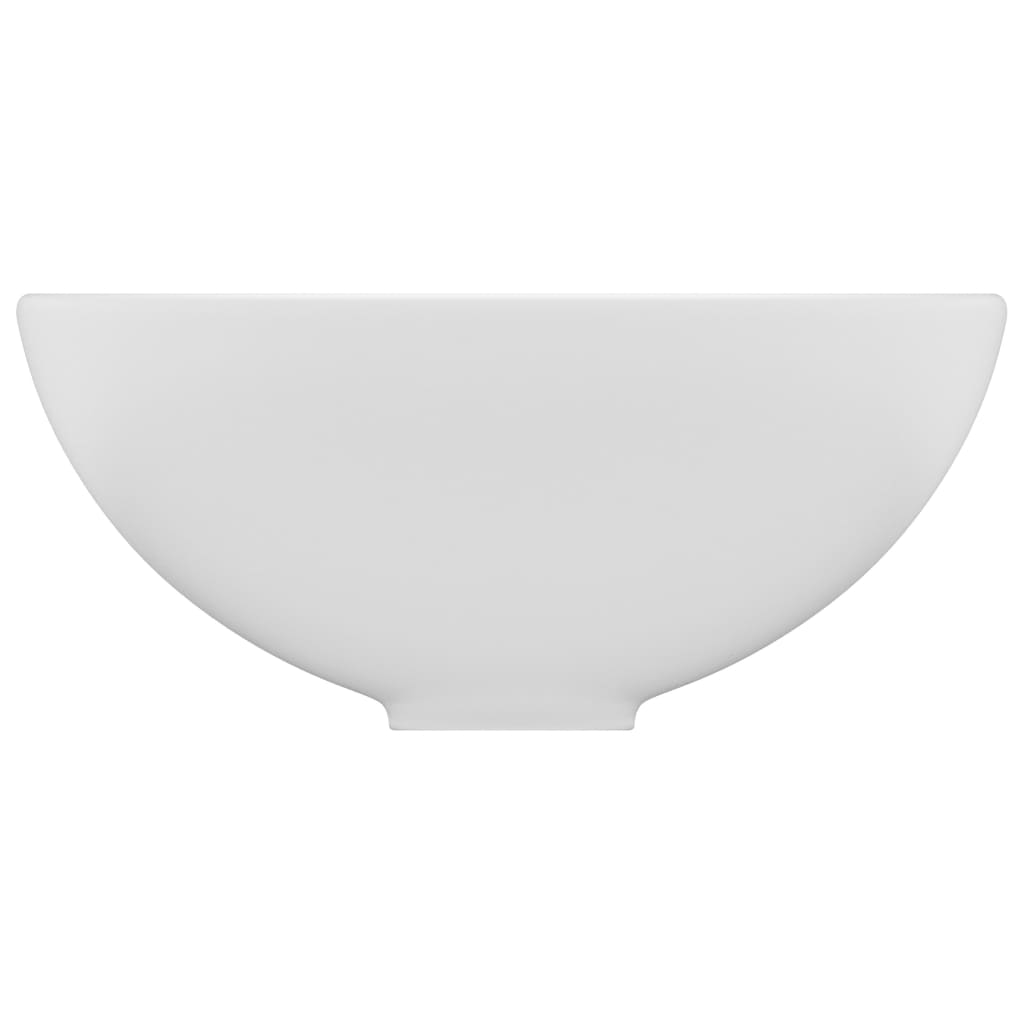 Wastafel Rond 32,5X14 Cm Keramiek Matwit matte white