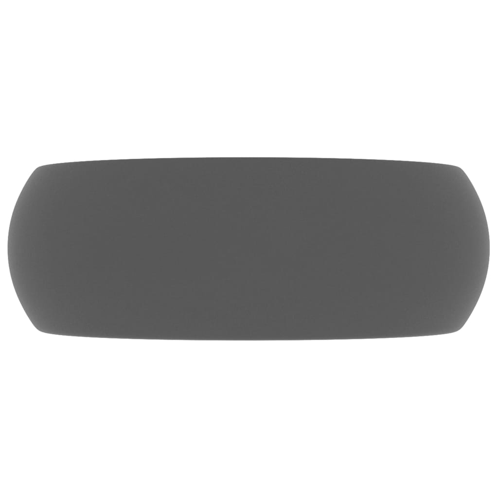 Wastafel Rond 40X15 Cm Keramiek Mat Donkergrijs matte dark grey