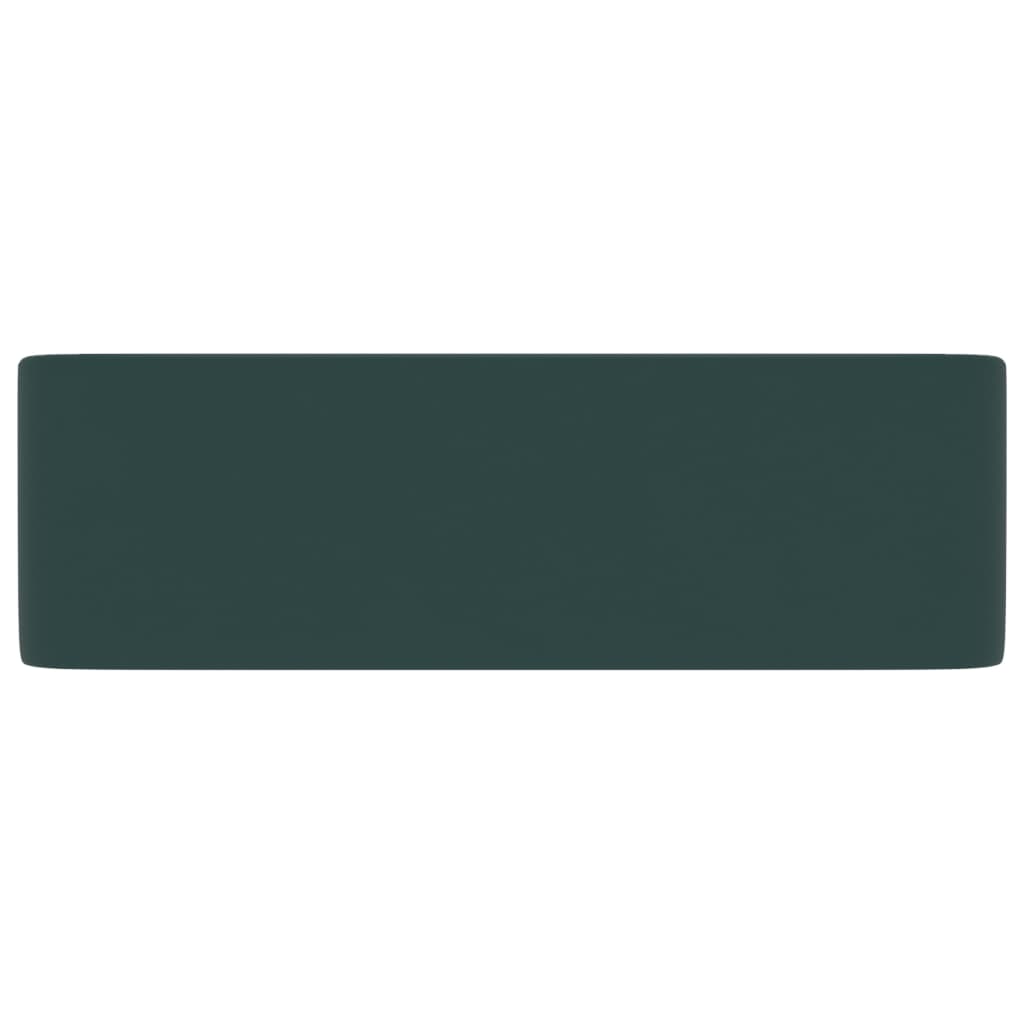 Wastafel 41X30X12 Cm Keramiek Mat Donkergroen matte dark green