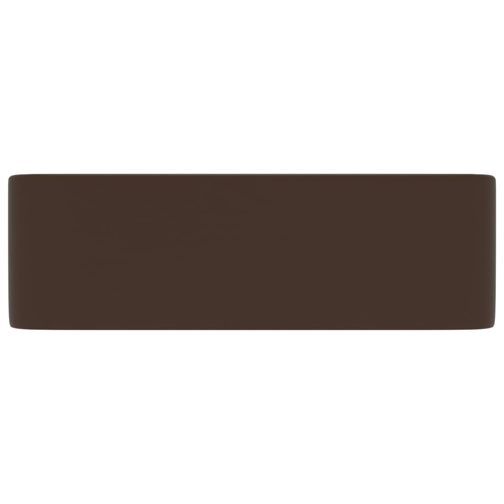 Wastafel 41X30X12 Cm Keramiek Mat Donkerbruin matte dark brown