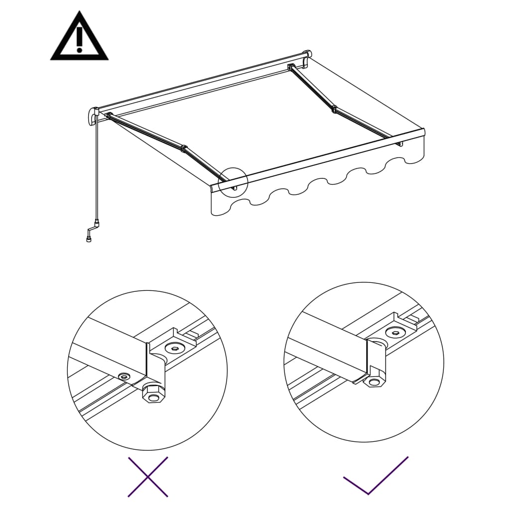 Luifel handmatig uittrekbaar 400x300 cm crème