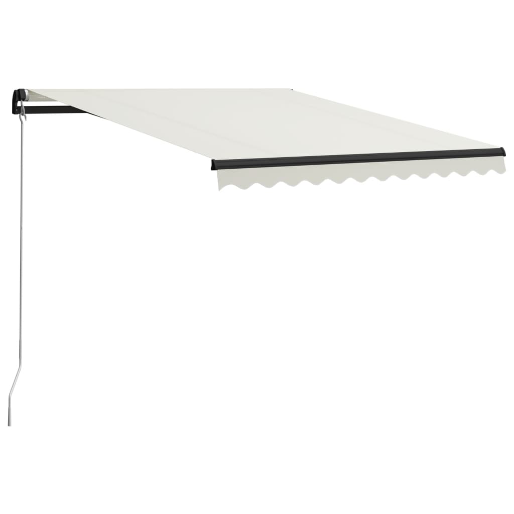 Luifel handmatig uittrekbaar met LED 300x250 cm crème