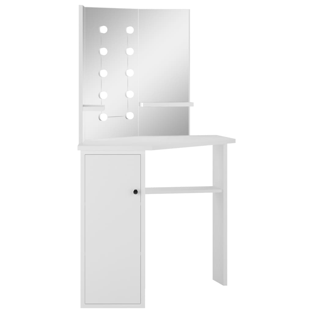 Hoekkaptafel Met Led-Verlichting Wit 1