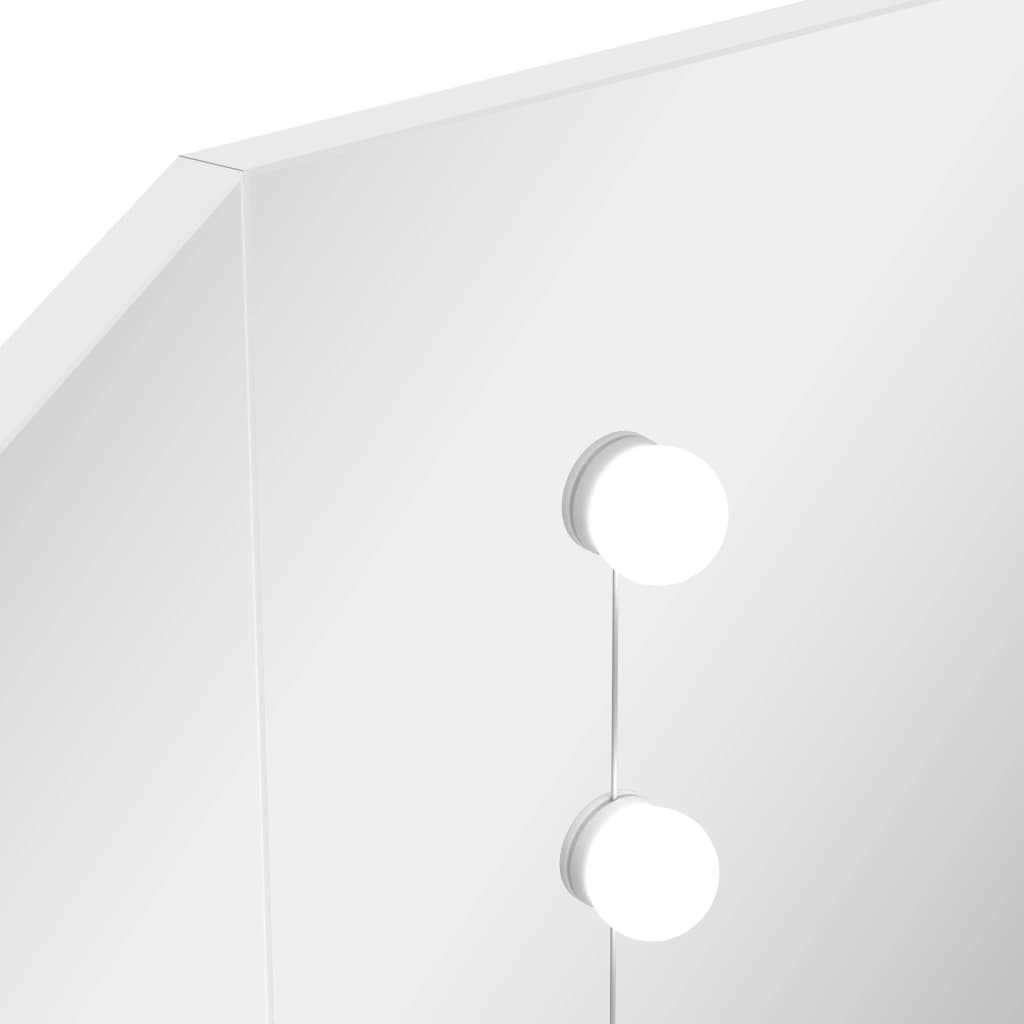 Hoekkaptafel Met Led-Verlichting Wit 1