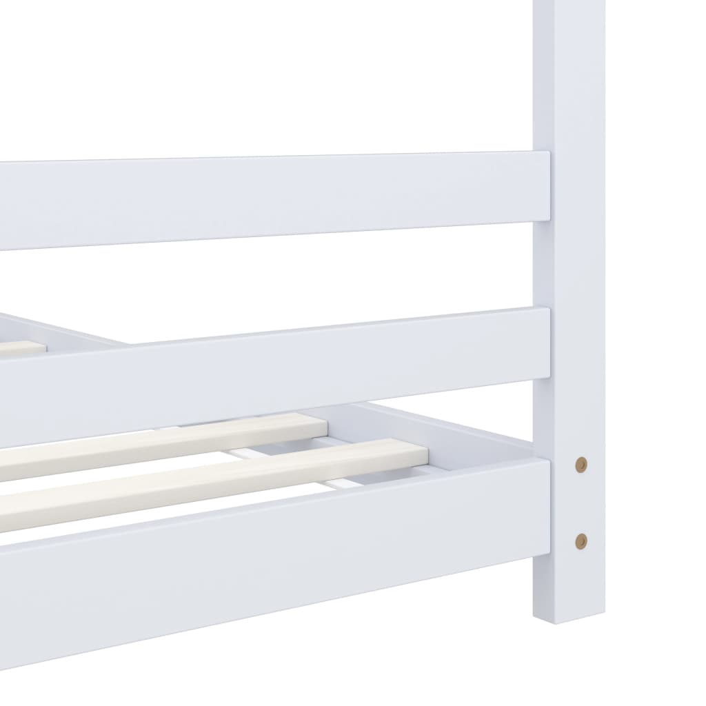 Kinderbedframe Massief Grenenhout Wit 70X140 Cm 70 x 140 cm