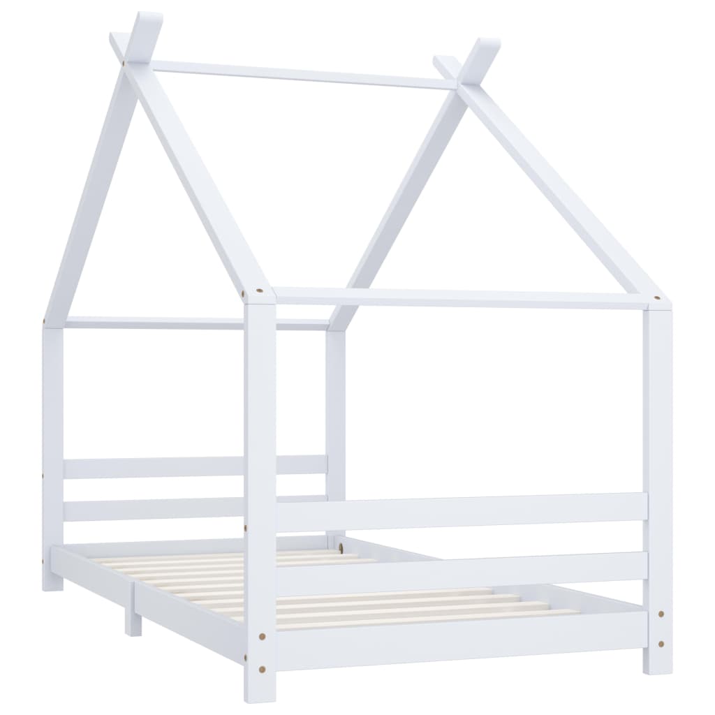 Kinderbedframe Massief Grenenhout Wit 90X200 Cm 90 x 200 cm