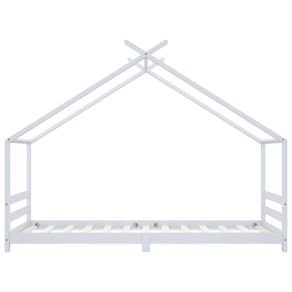 Kinderbedframe Massief Grenenhout Wit 90X200 Cm 90 x 200 cm