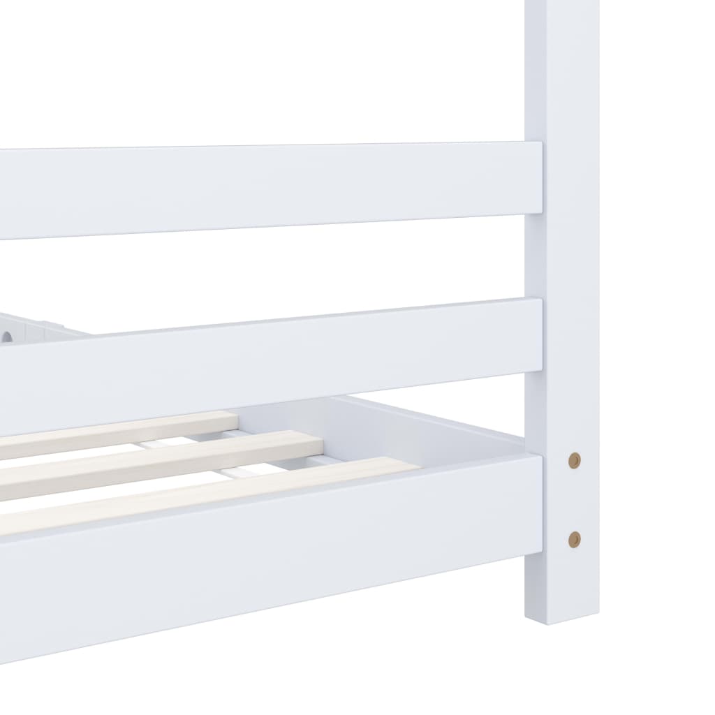 Kinderbedframe Massief Grenenhout Wit 90X200 Cm 90 x 200 cm