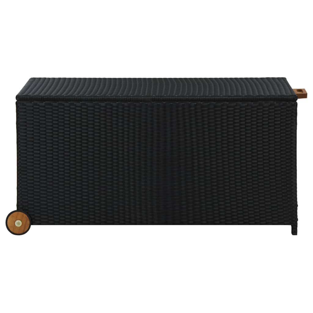 Tuinbox 120X65X61 Cm Poly Rattan Zwart