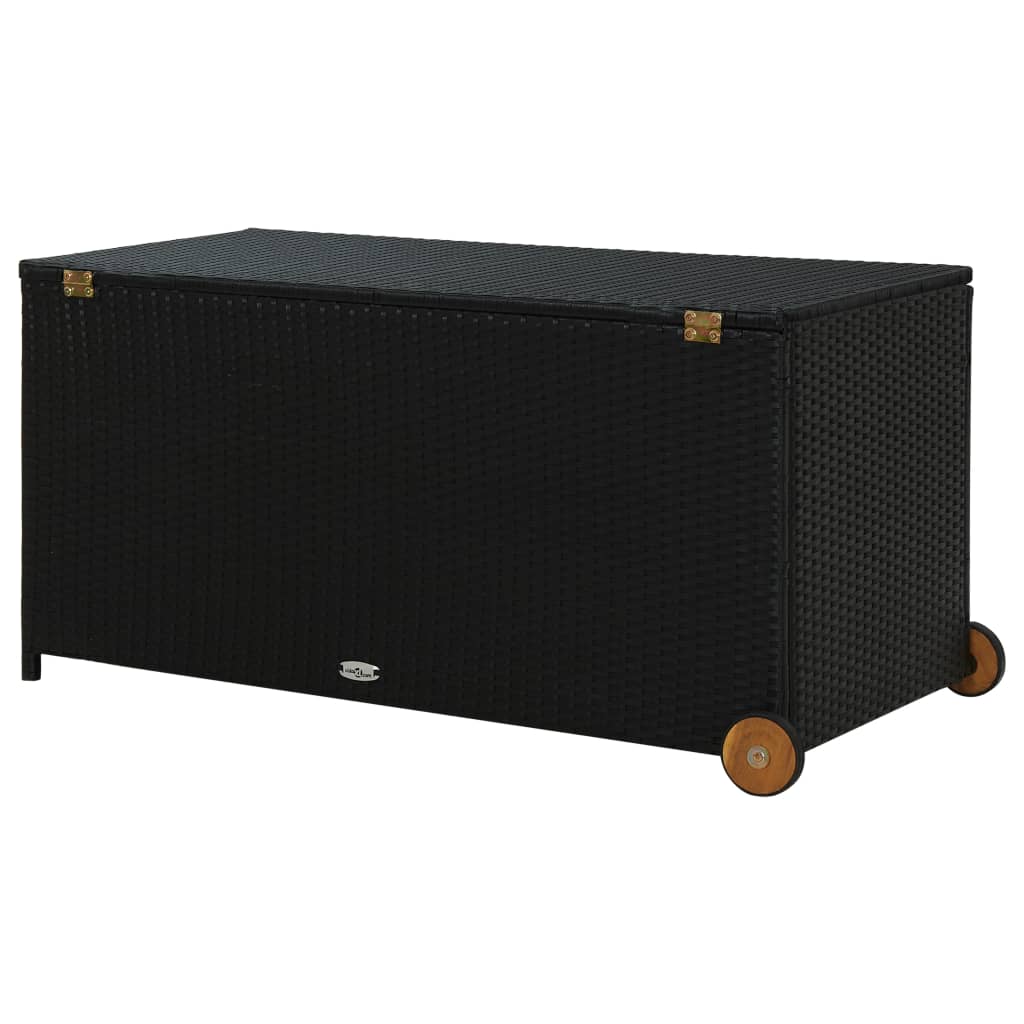 Tuinbox 120X65X61 Cm Poly Rattan Zwart