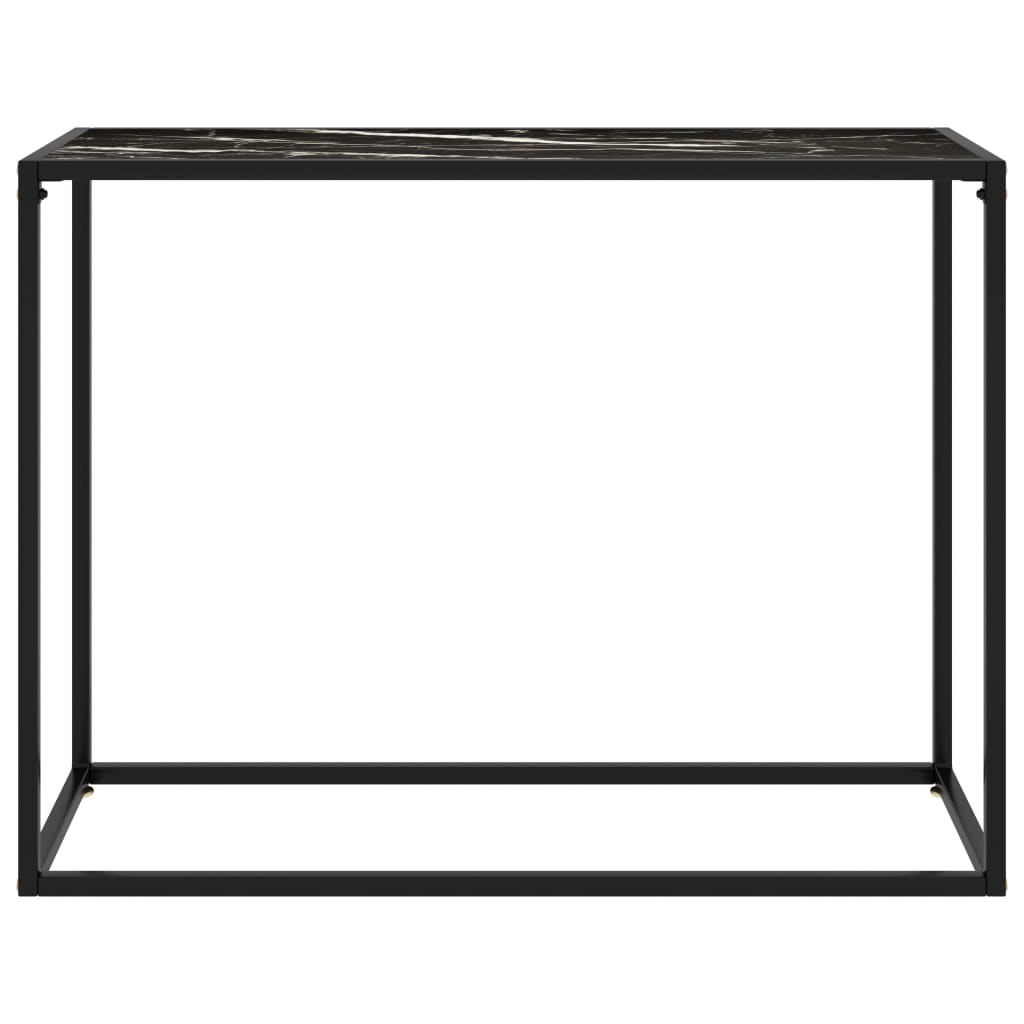 Wandtafel 100x35x75 cm gehard glas zwart