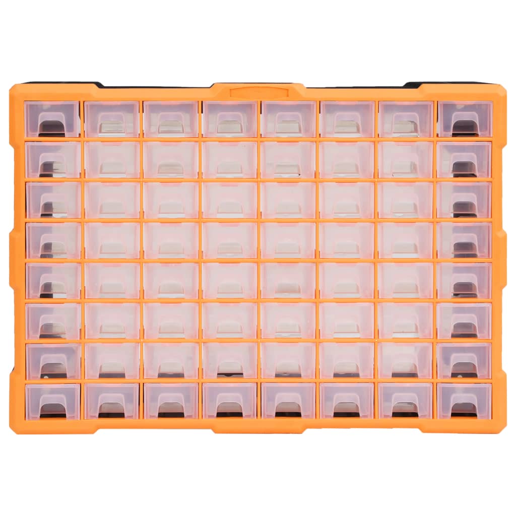 Organiser Met 52X6X37,5 Cm 64 lades Oranje en zwart