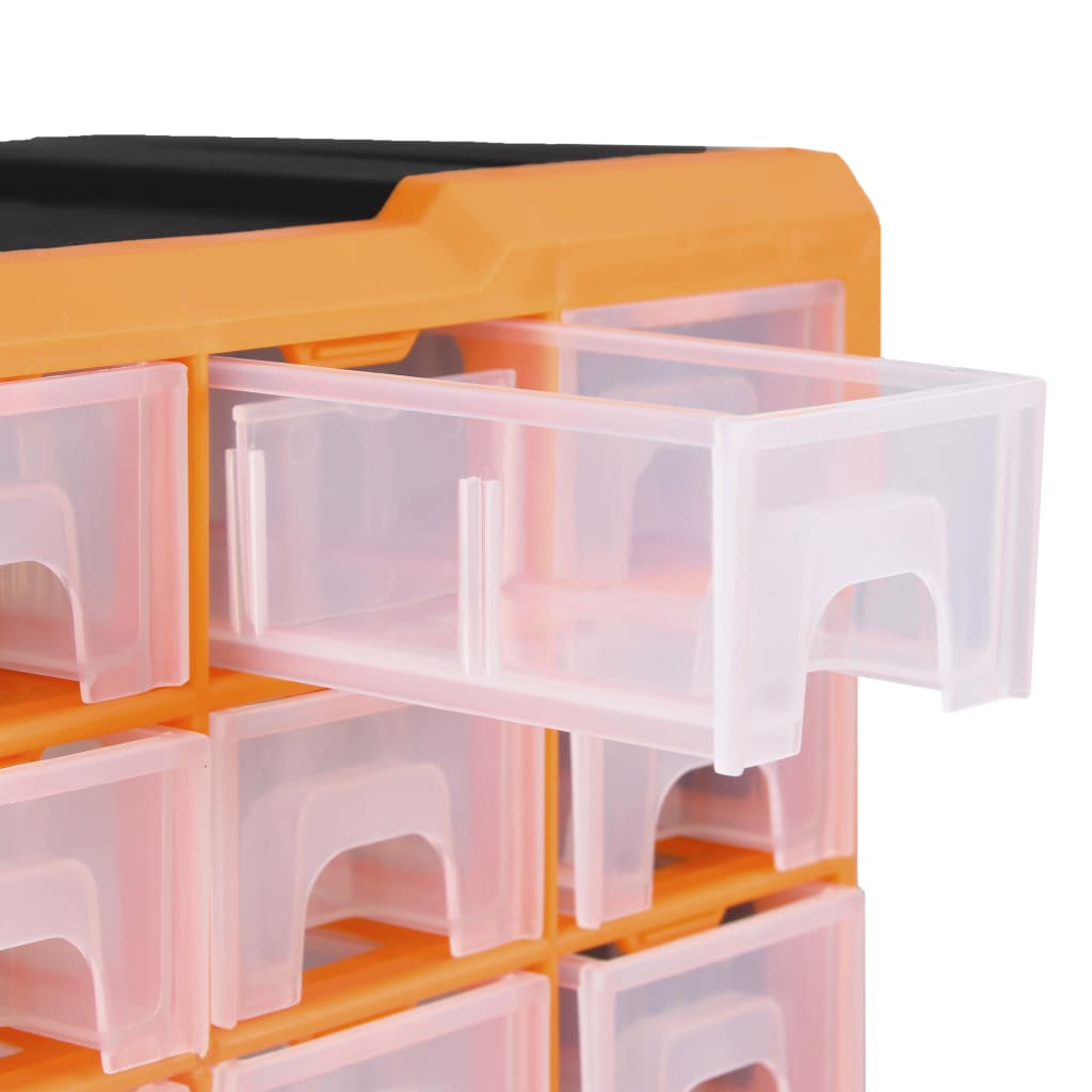 Organiser Met 52X6X37,5 Cm 64 lades Oranje en zwart