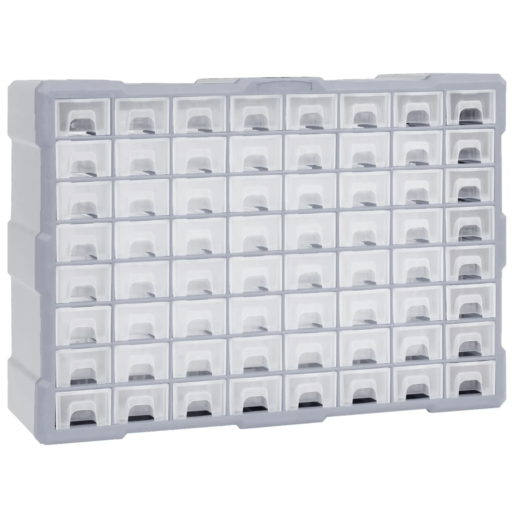 Organiser Met 52X6X37,5 Cm 64 lades Grijs