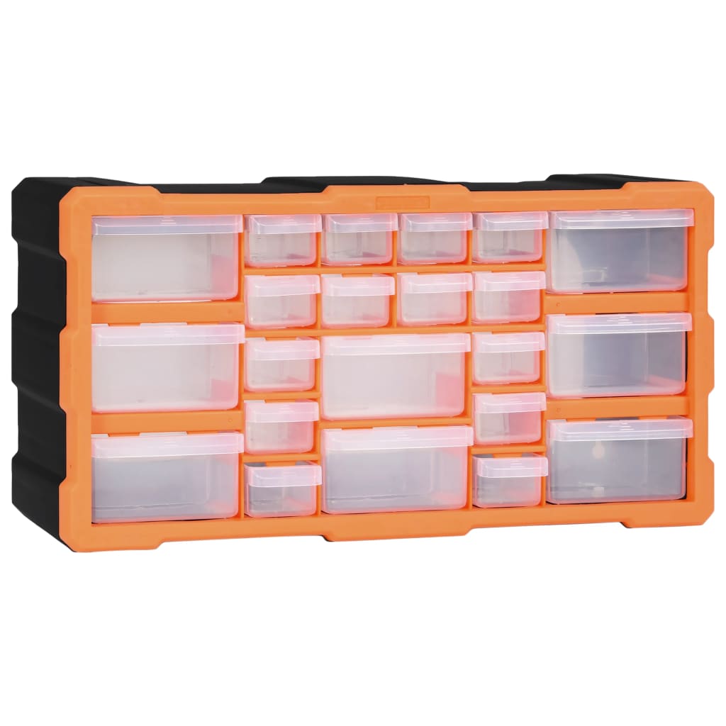 Organiser Met 49X6X25,5 Cm 22 lades Oranje en zwart