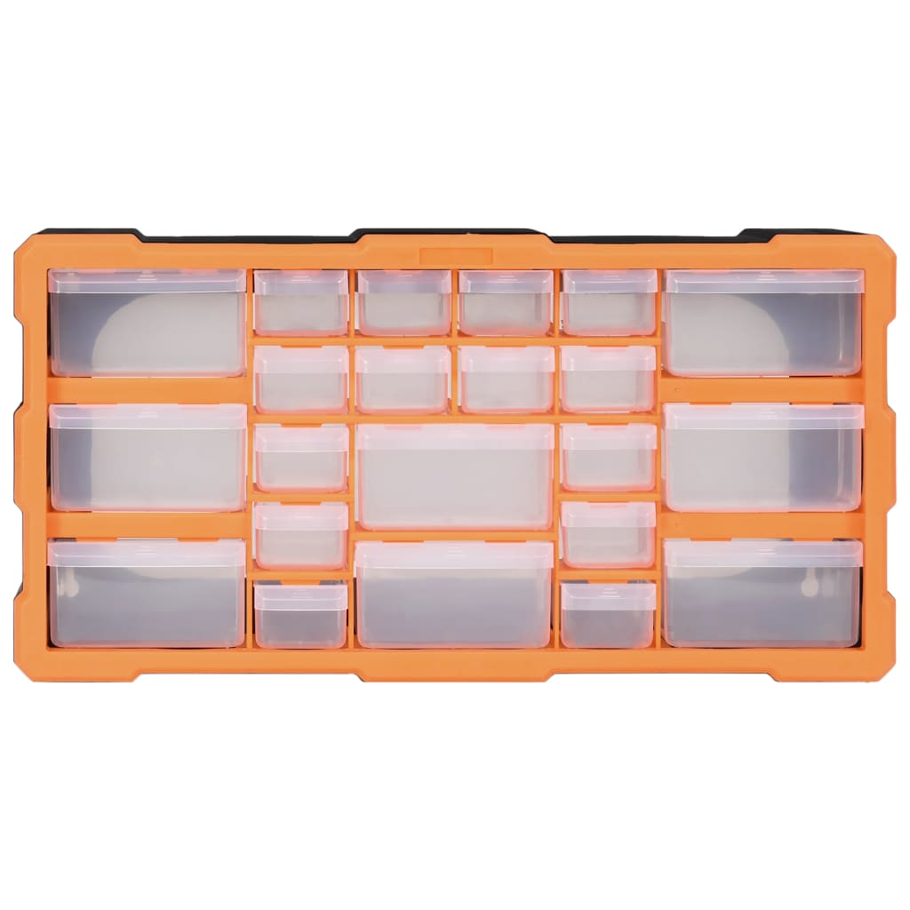 Organiser Met 49X6X25,5 Cm 22 lades Oranje en zwart