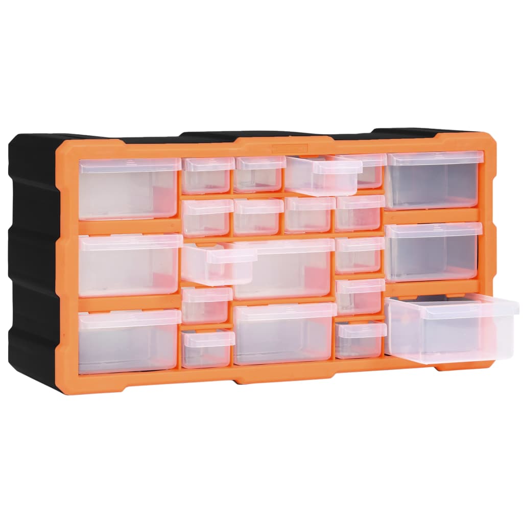 Organiser Met 49X6X25,5 Cm 22 lades Oranje en zwart