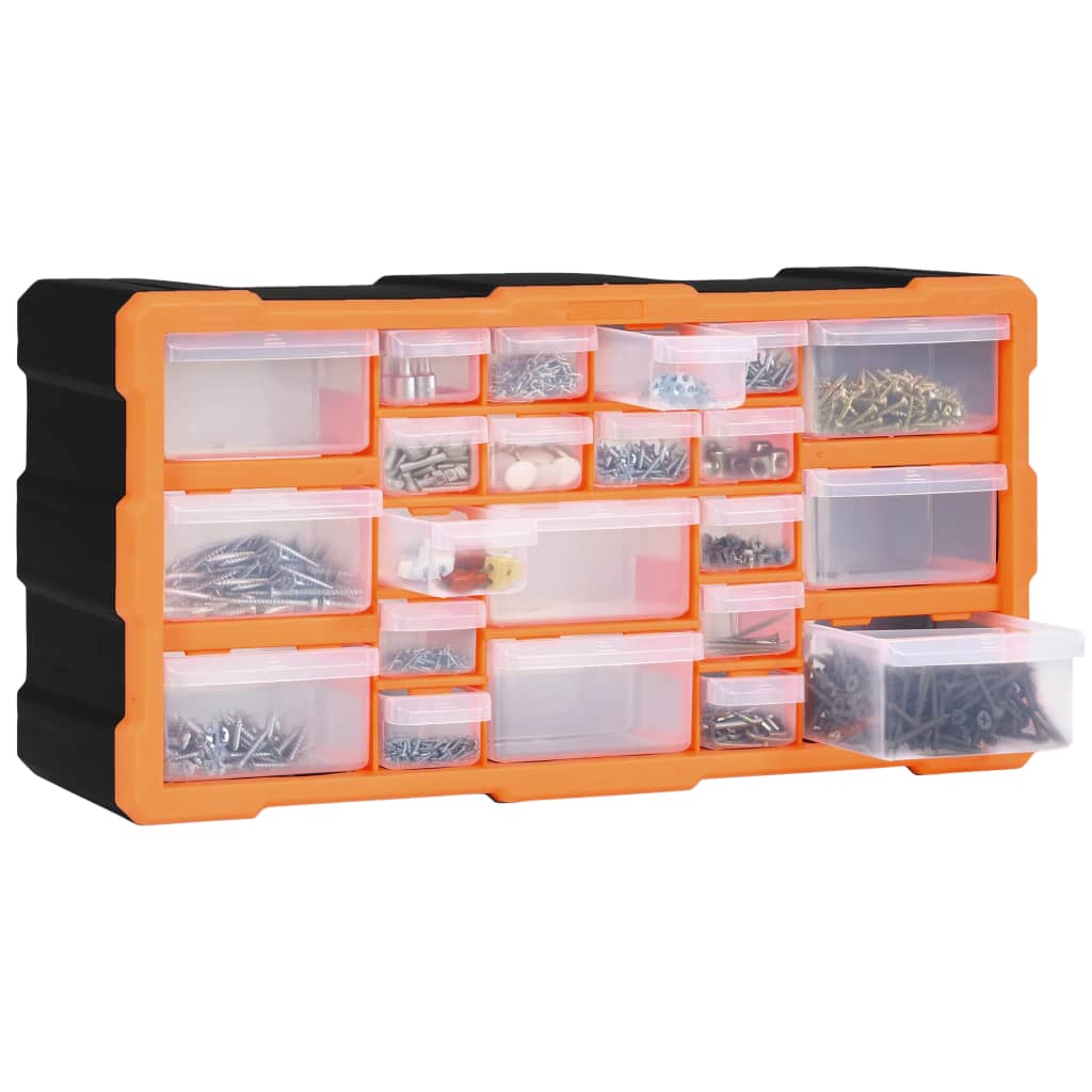 Organiser Met 49X6X25,5 Cm 22 lades Oranje en zwart