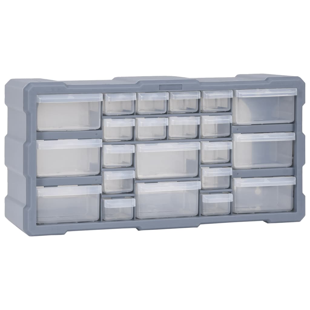 Organiser Met 49X6X25,5 Cm 22 lades Grijs