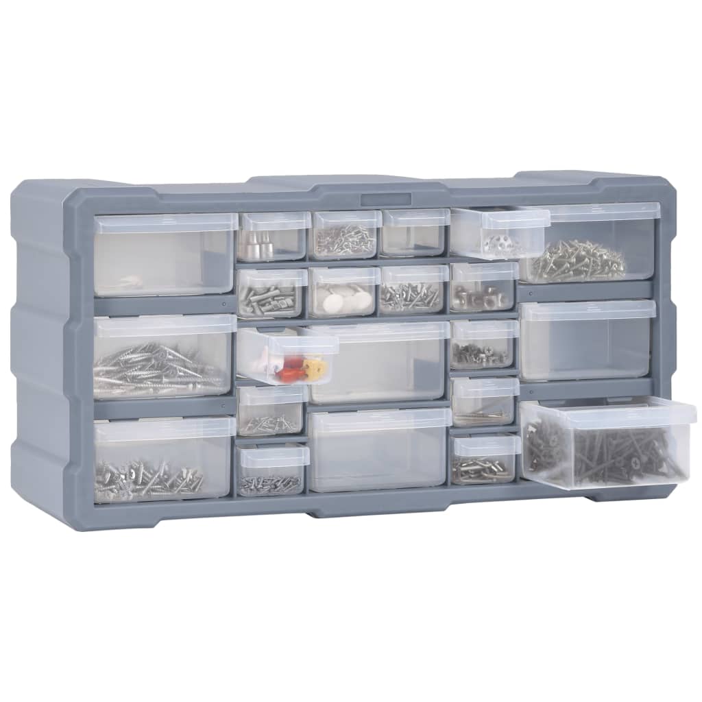 Organiser Met 49X6X25,5 Cm 22 lades Grijs