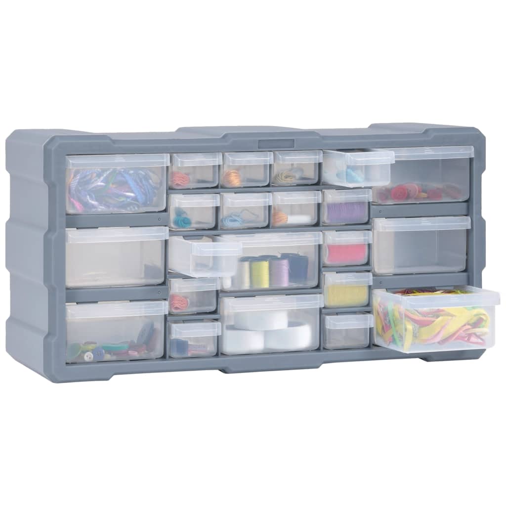 Organiser Met 49X6X25,5 Cm 22 lades Grijs