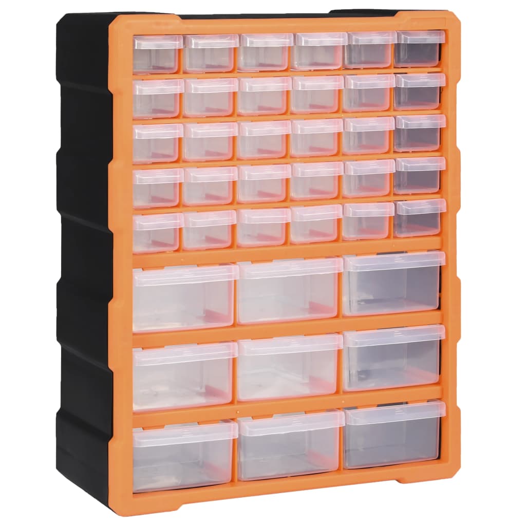 Organiser Met 38X6X47 Cm 39 lades Oranje en zwart