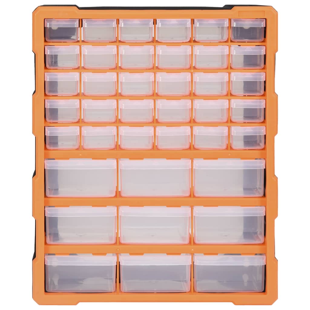 Organiser Met 38X6X47 Cm 39 lades Oranje en zwart